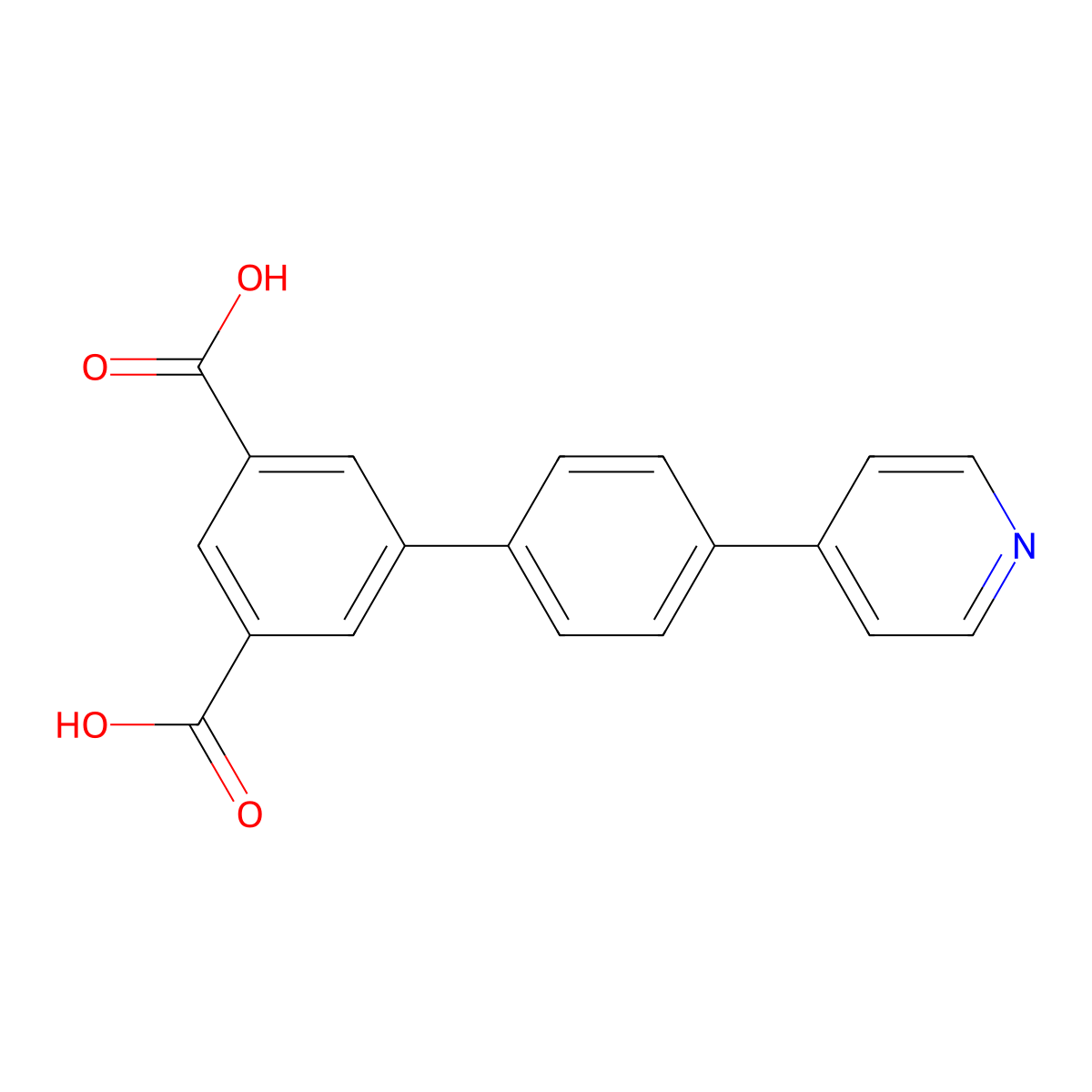 4'-(Pyridin-4-yl)-[1,1'-biphenyl]-3,5-dicarboxylic acid molecular structure, CAS 2022152-71-0