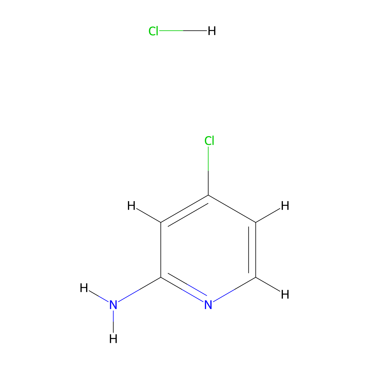 4-Chloropyridin-2-amine hydrochloride molecular structure, CAS 202216-99-7