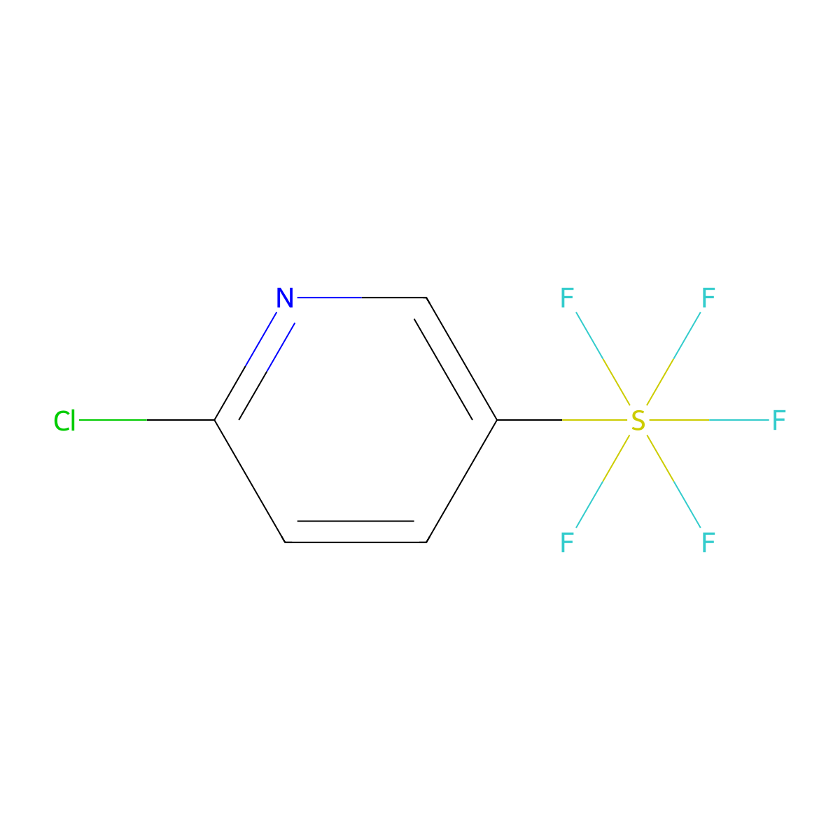 (6-Chloro-3-pyridinyl)-pentafluoro-lambda6-sulfane molecular structure, CAS 2022160-31-0