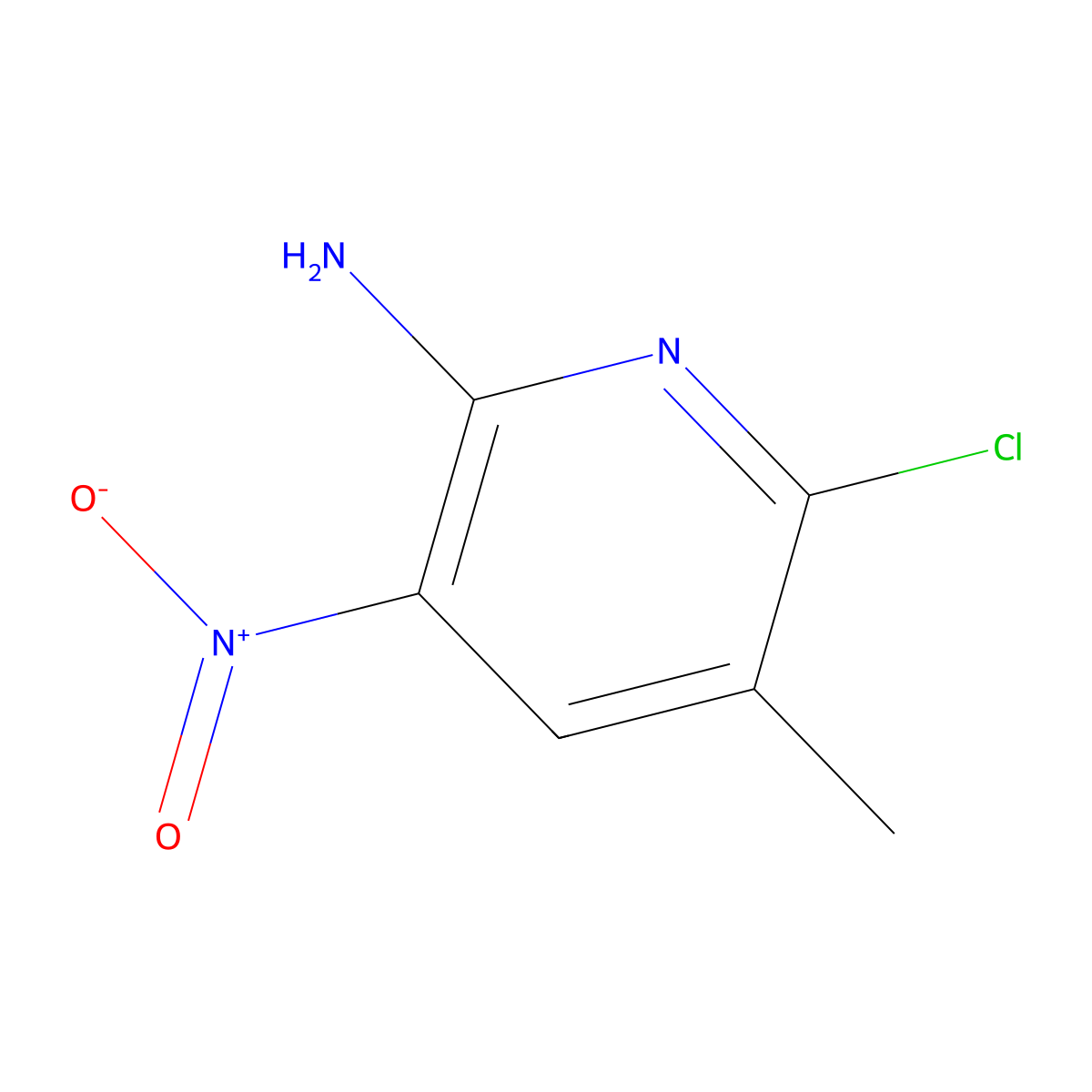 6-Chloro-5-methyl-3-nitropyridin-2-amine molecular structure, CAS 202217-19-4