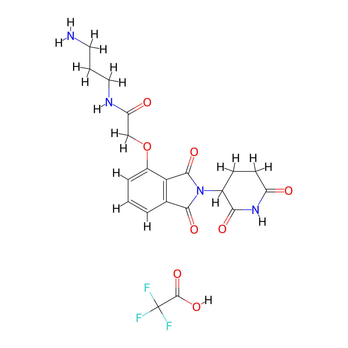 Thalidomide-O-amido-C3-NH2 (TFA) molecular structure, CAS 2022182-58-5