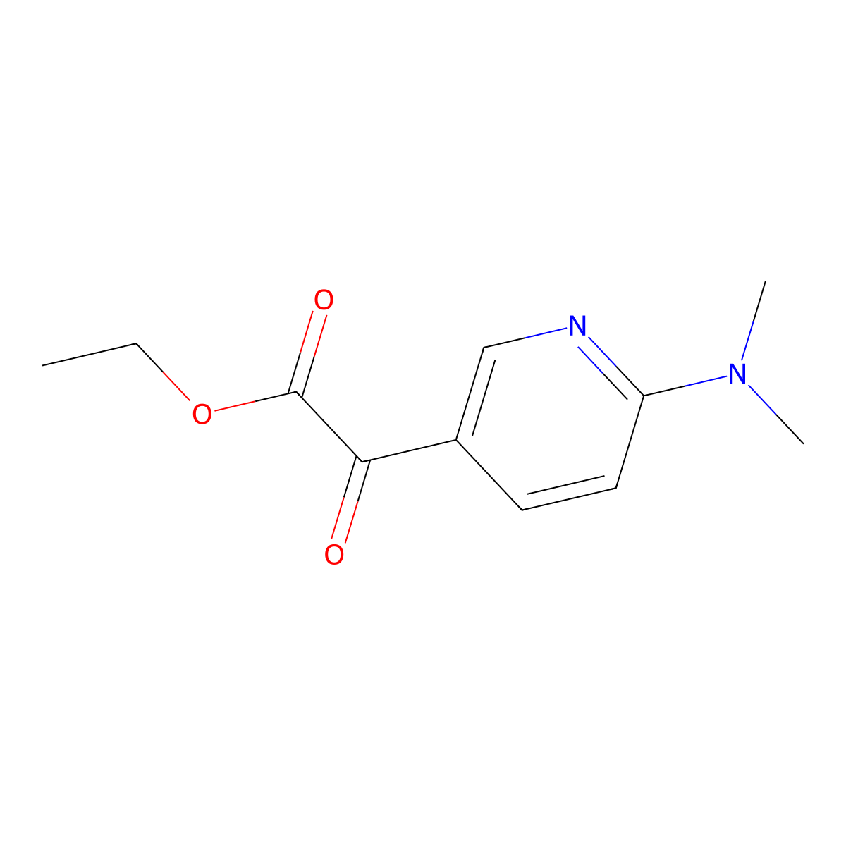 Ethyl 6-(dimethylamino)-alpha-oxo-3-pyridineacetate molecular structure, CAS 2022194-33-6