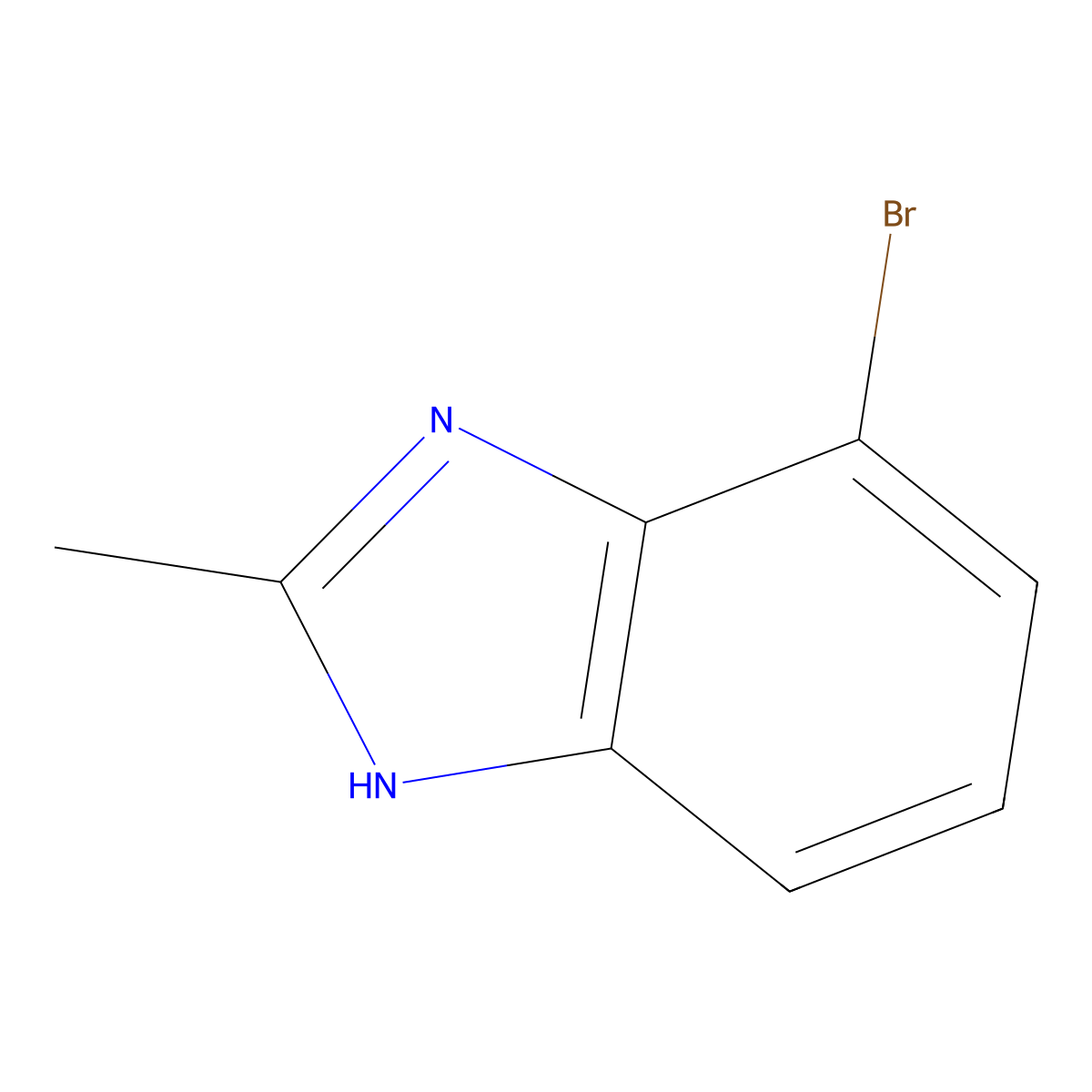 4-bromo-2-methyl-1H-1,3-benzodiazole molecular structure, CAS 20223-87-4