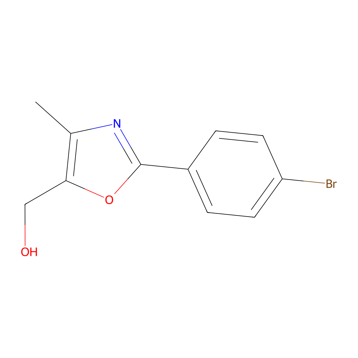 [2-(4-Bromophenyl)-4-methyl-1,3-oxazol-5-yl]methanol molecular structure, CAS 2022338-91-4