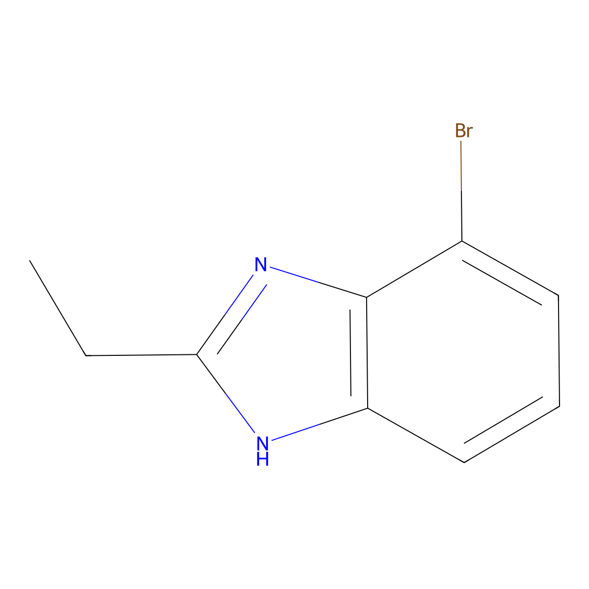 1H-Benzimidazole, 7-bromo-2-ethyl- molecular structure, CAS 20224-14-0