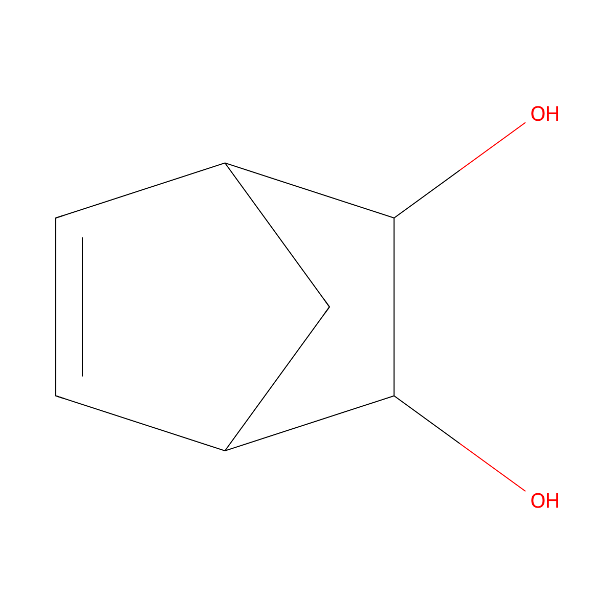 (1R,2S,3R,4S)-bicyclo[2.2.1]hept-5-ene-2,3-diol molecular structure, CAS 20224-39-9
