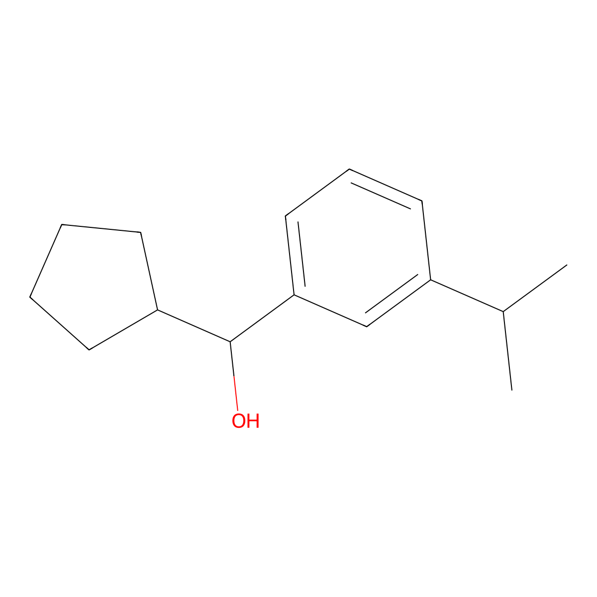 alpha-Cyclopentyl-3-(1-methylethyl)benZenemethanol molecular structure, CAS 2022407-57-2