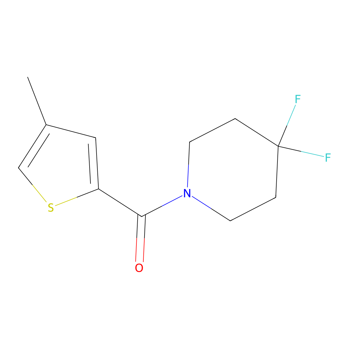 4,4-Difluoro-1-(4-methylthiophene-2-carbonyl)piperidine molecular structure, CAS 2022529-05-9