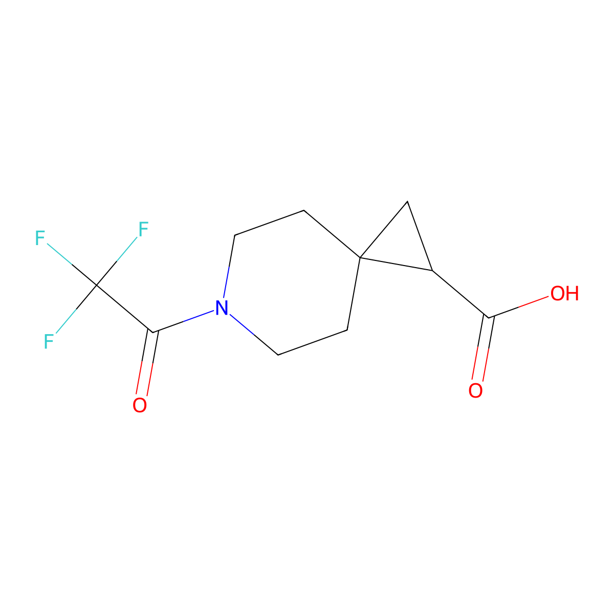 6-(Trifluoroacetyl)-6-azaspiro[2.5]octane-1-carboxylic acid molecular structure, CAS 2022590-93-6