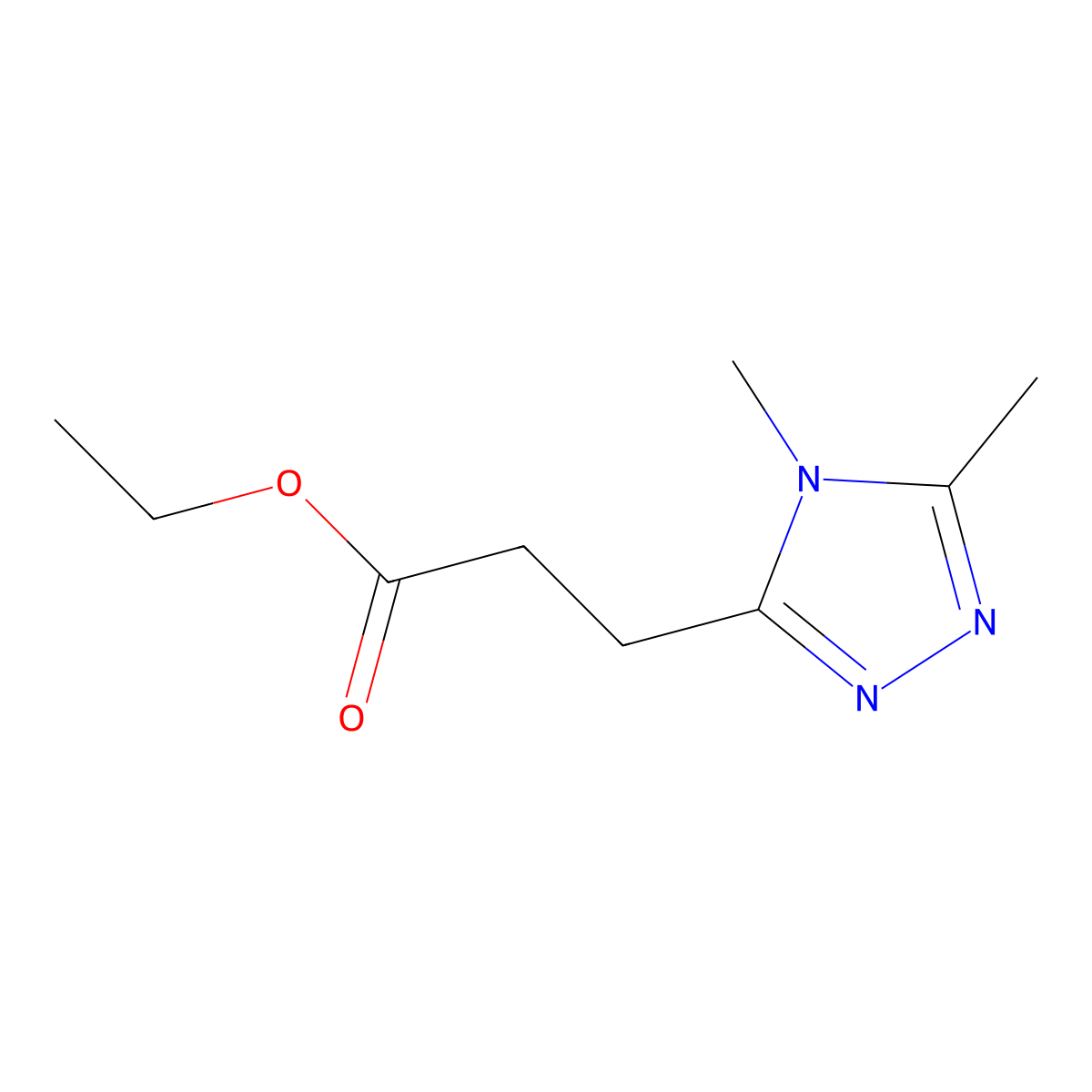 ethyl 3-(dimethyl-4H-1,2,4-triazol-3-yl)propanoate molecular structure, CAS 2022606-10-4
