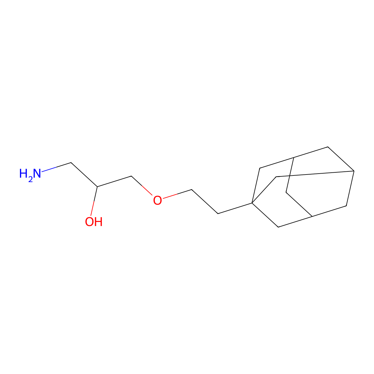 1-[2-(1-Adamantyl)ethoxy]-3-aminopropan-2-ol molecular structure, CAS 202264-26-4