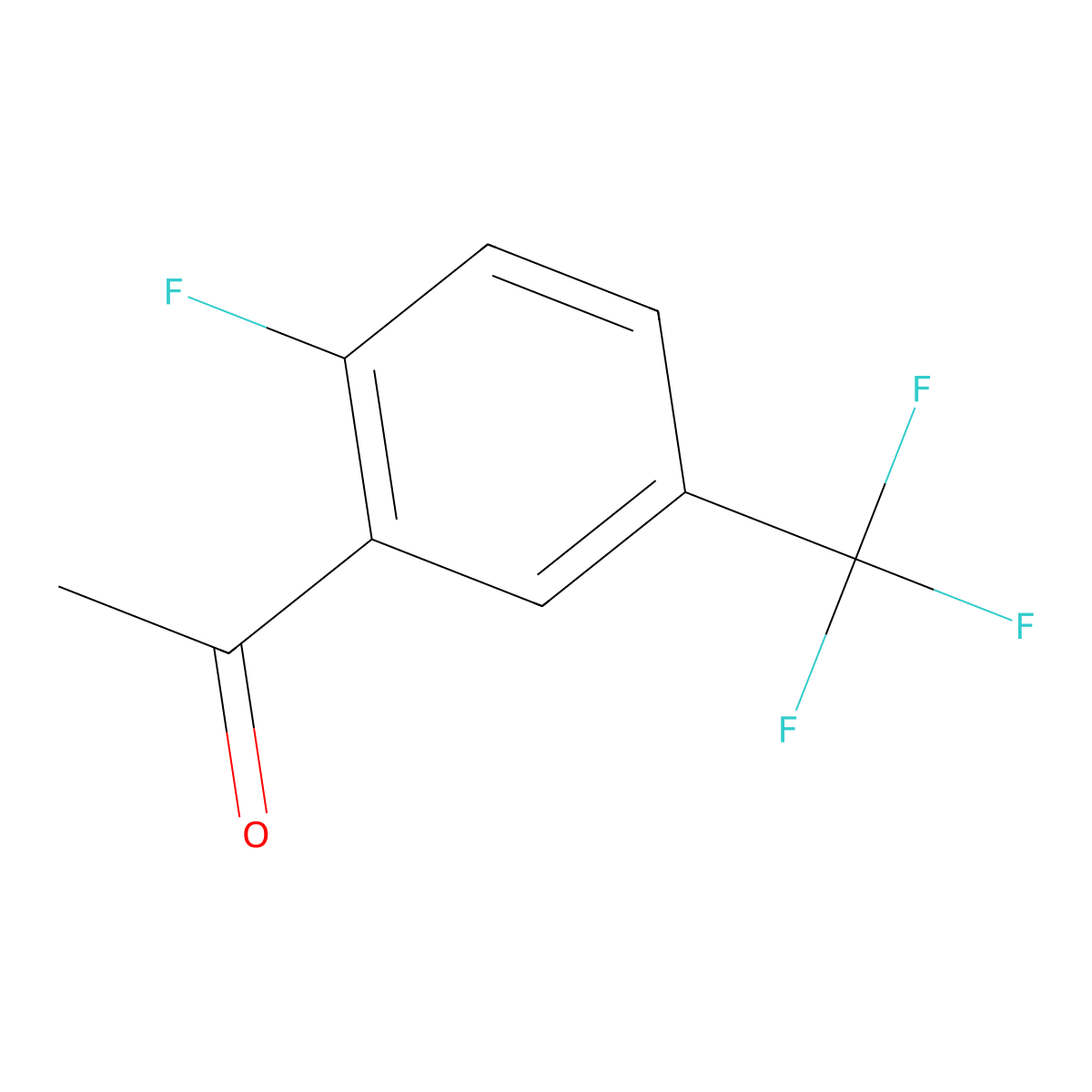 2'-Fluoro-5'-(trifluoromethyl)acetophenone molecular structure, CAS 202264-53-7
