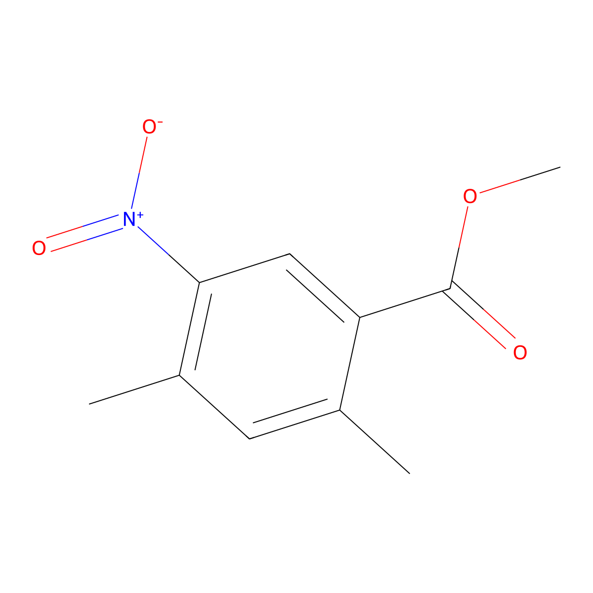 Methyl 2,4-dimethyl-5-nitrobenzoate molecular structure, CAS 202264-66-2