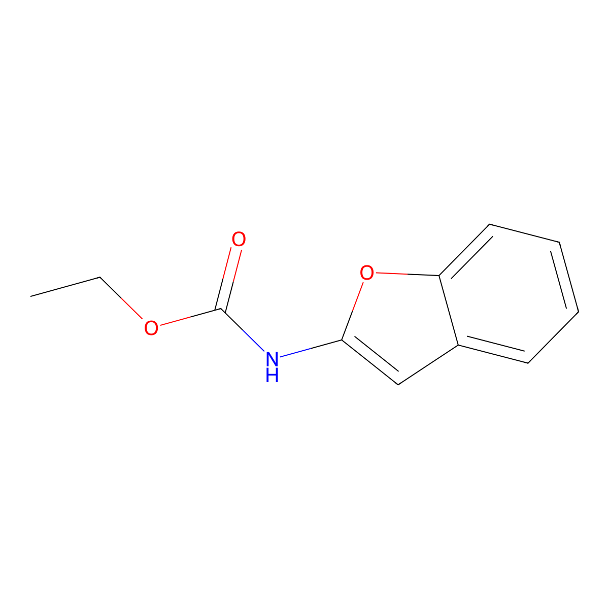 Ethyl benzofuran-2-ylcarbamate molecular structure, CAS 202266-58-8