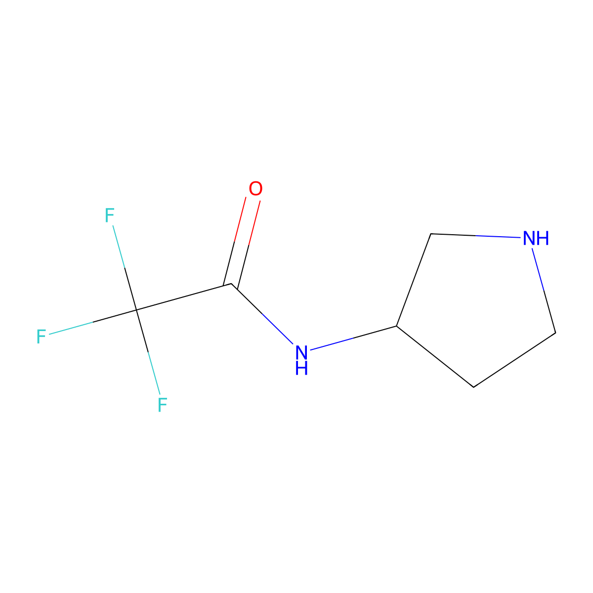 2,2,2-trifluoro-N-[(3S)-pyrrolidin-3-yl]acetamide molecular structure, CAS 202267-27-4