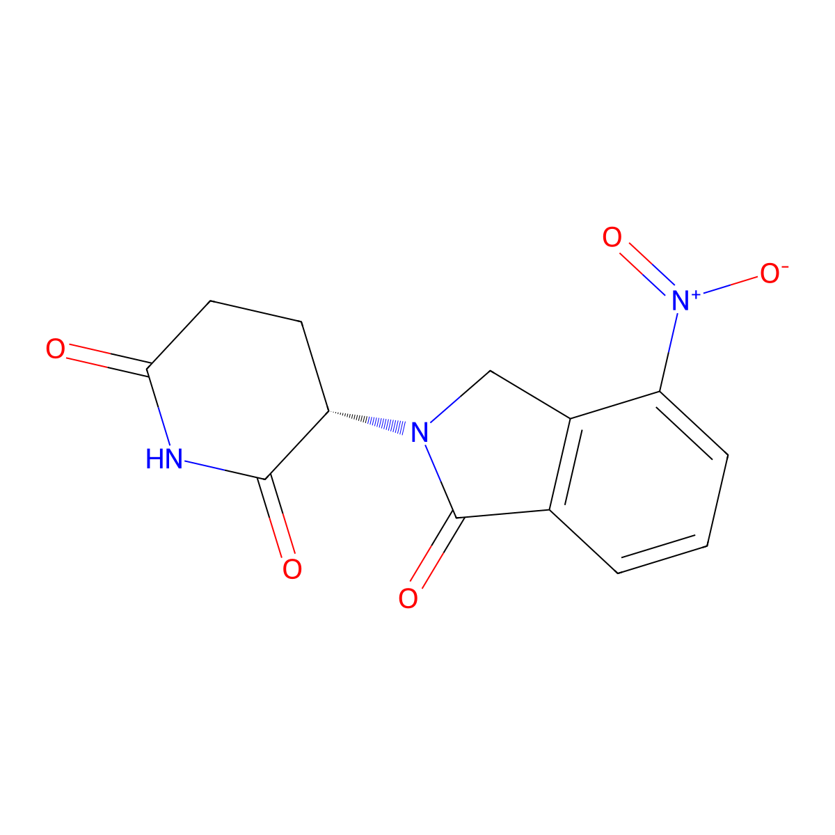 (S)-3-(4-Nitro-1-oxoisoindolin-2-yl)piperidine-2,6-dione molecular structure, CAS 202271-84-9