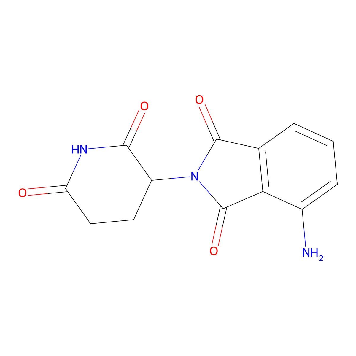 Pomalidomide, (S)- molecular structure, CAS 202271-89-4