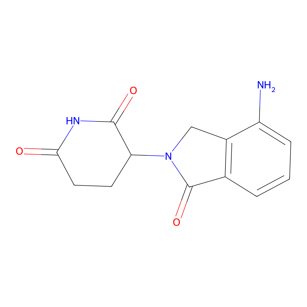 Lenalidomide, (S)- molecular structure, CAS 202271-91-8