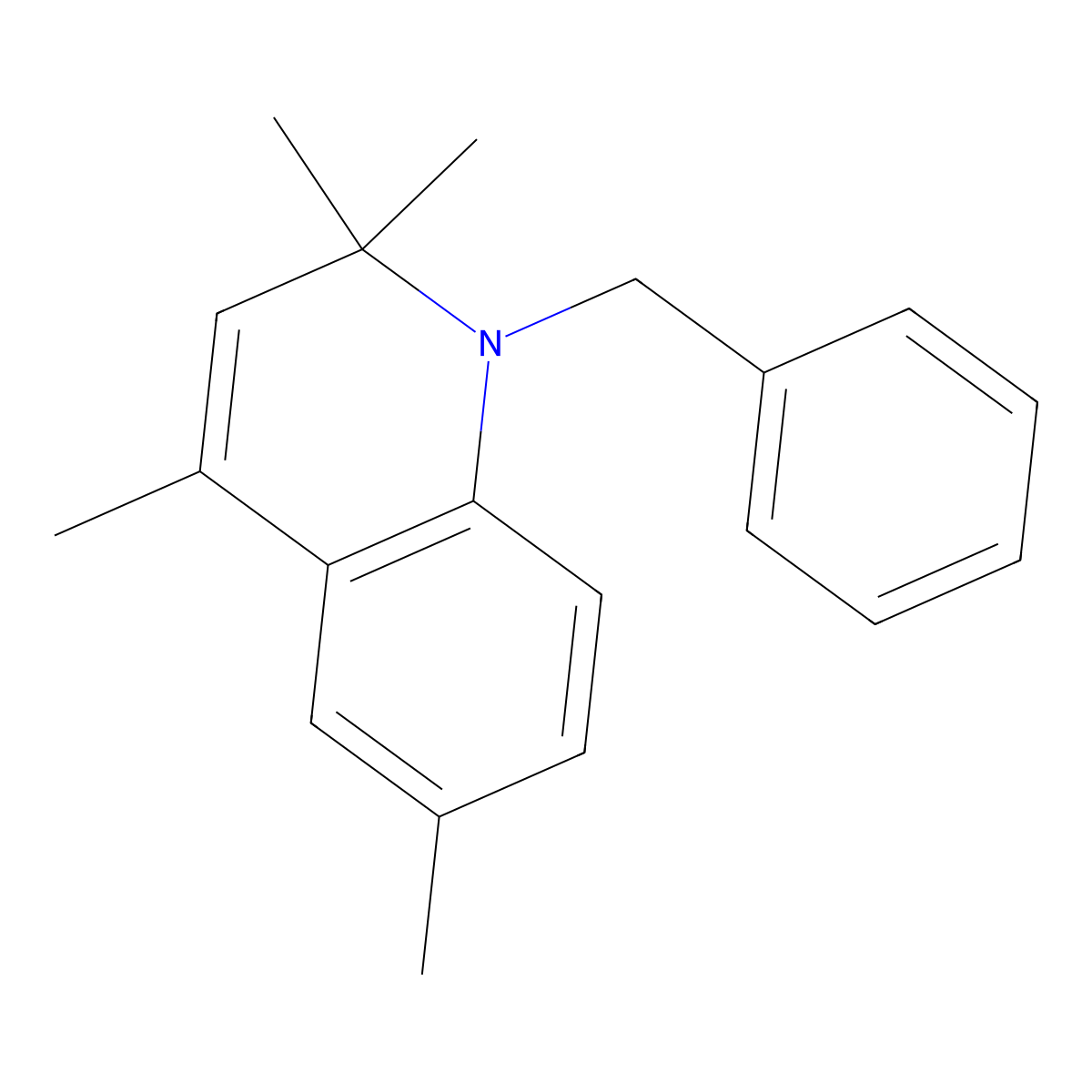 1-Benzyl-2,2,4,6-tetramethyl-1,2-dihydroquinoline molecular structure, CAS 202277-50-7