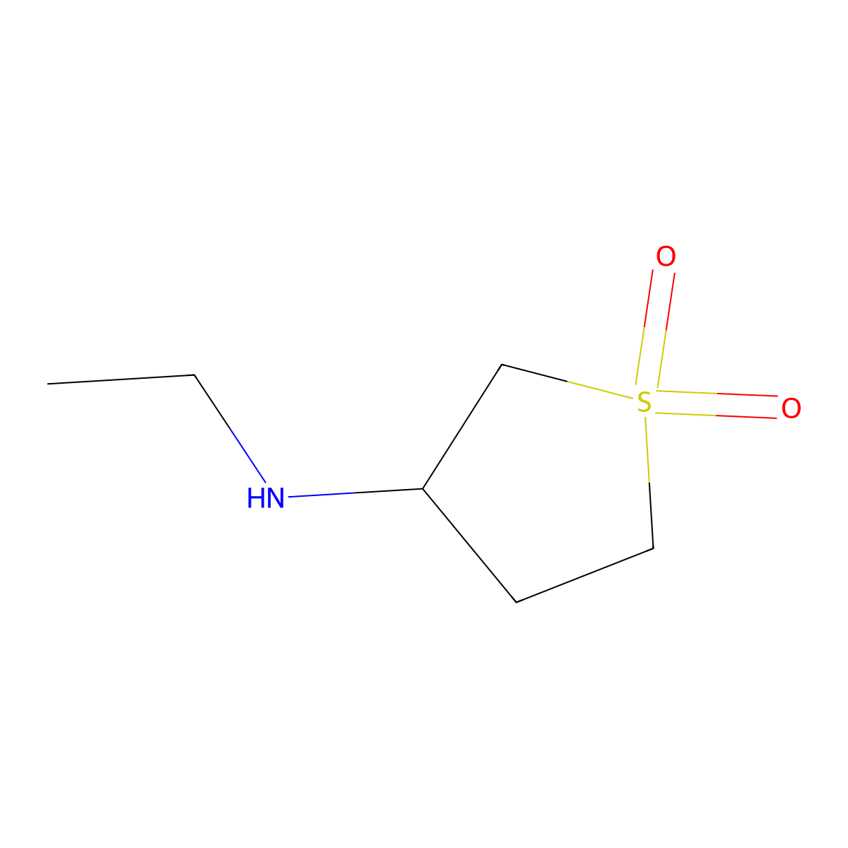 3-(Ethylamino)tetrahydrothiophene 1,1-dioxide molecular structure, CAS 202277-72-3