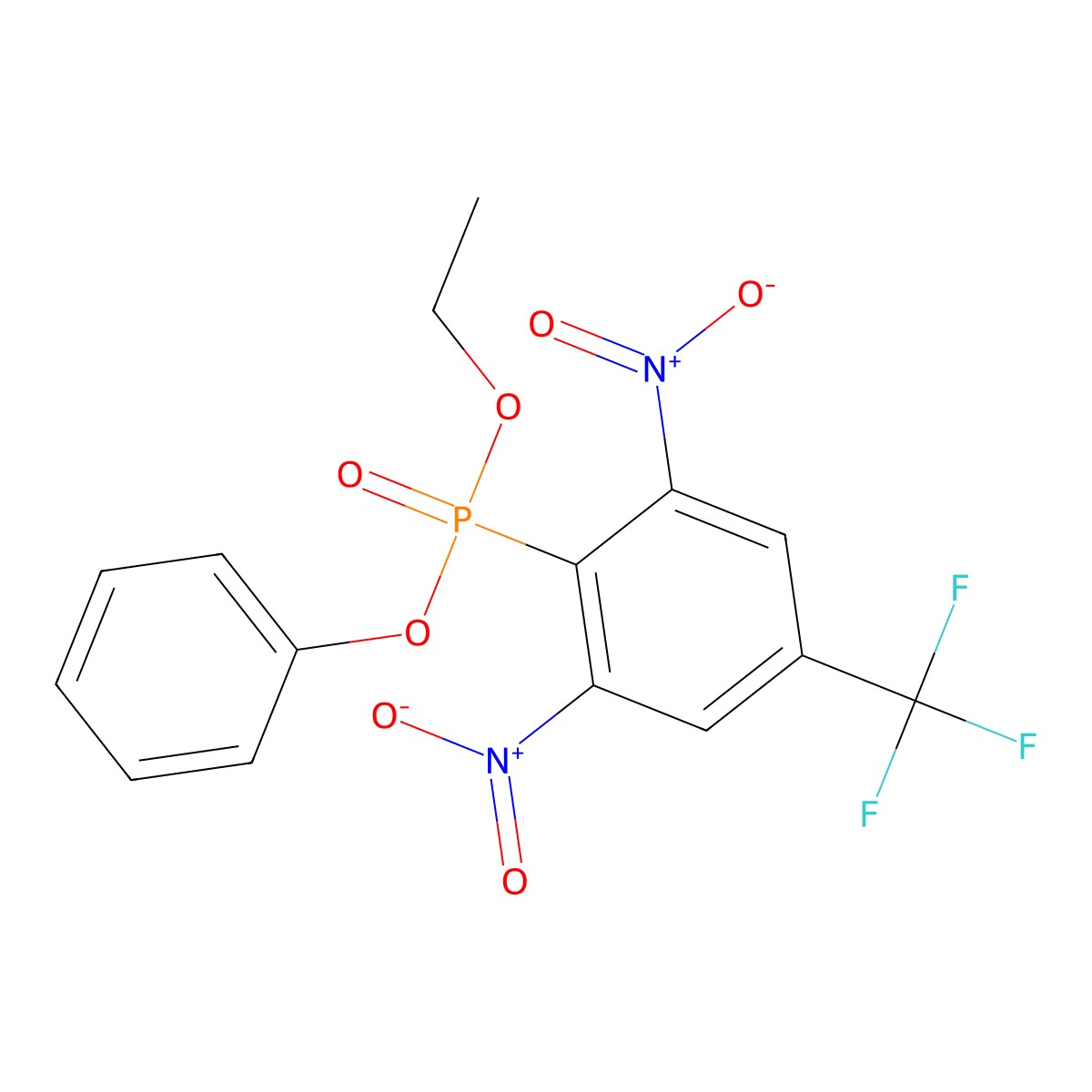 2-[Ethoxy(phenoxy)phosphoryl]-1,3-dinitro-5-(trifluoromethyl)benzene molecular structure, CAS 202277-80-3