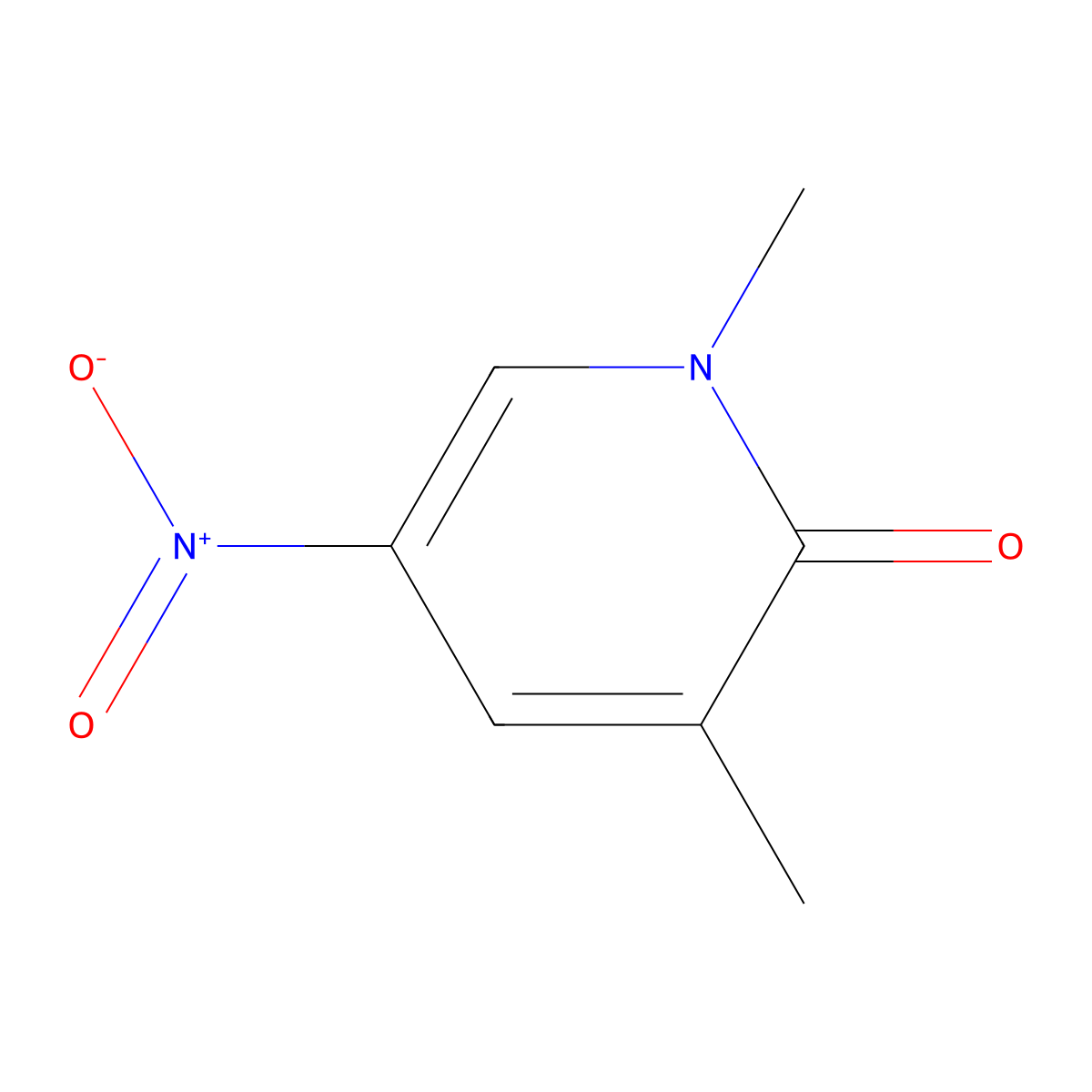1,3-dimethyl-5-nitropyridin-2(1H)-one molecular structure, CAS 202278-26-0