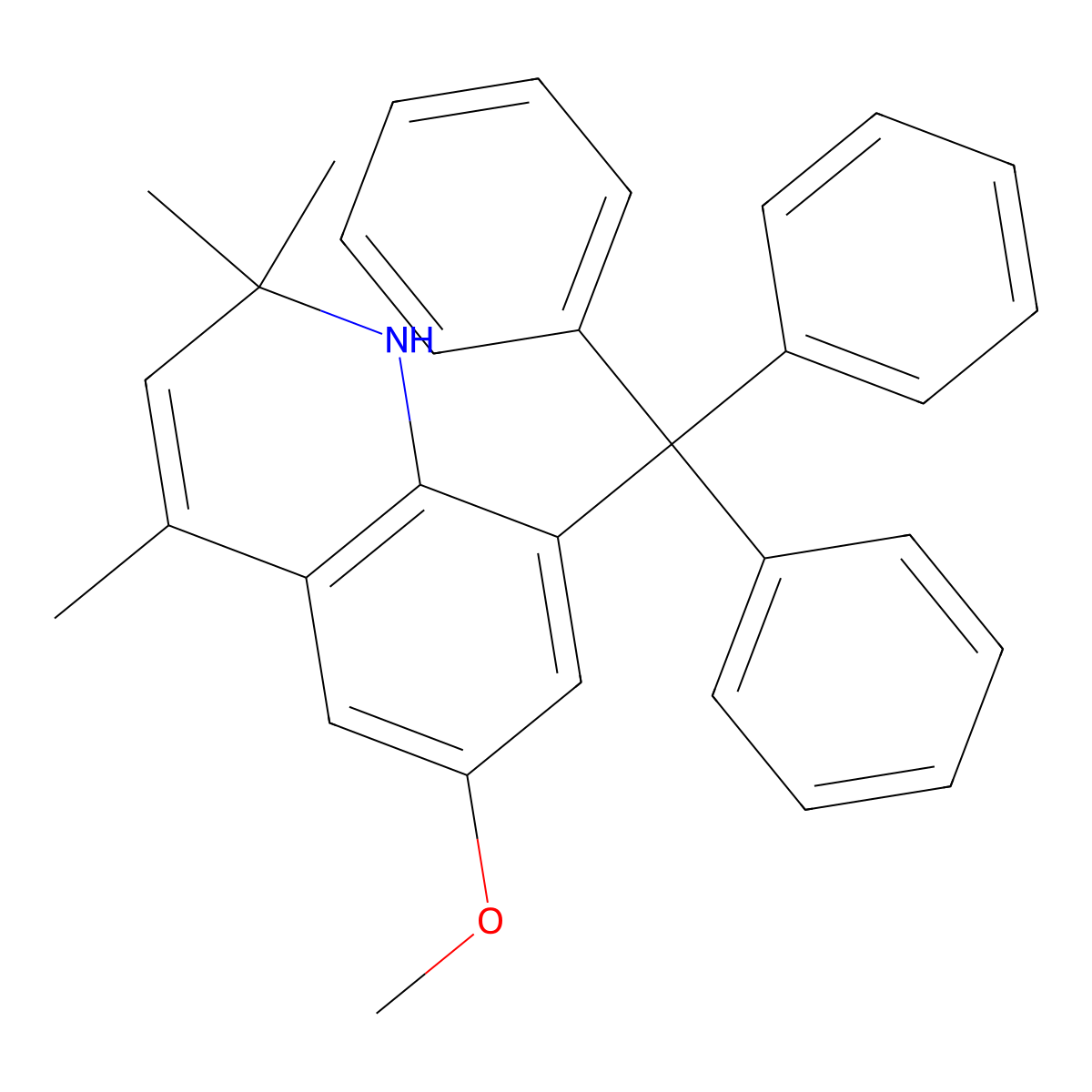 6-Methoxy-2,2,4-trimethyl-8-trityl-1,2-dihydroquinoline molecular structure, CAS 202278-62-4