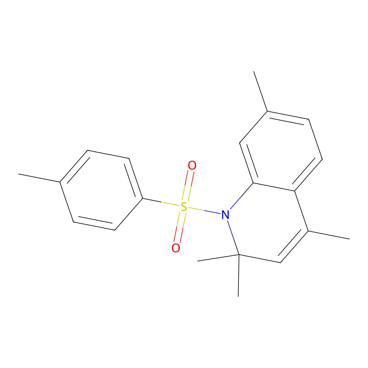 2,2,4,7-Tetramethyl-1-(4-methylphenyl)sulfonylquinoline molecular structure, CAS 202278-63-5