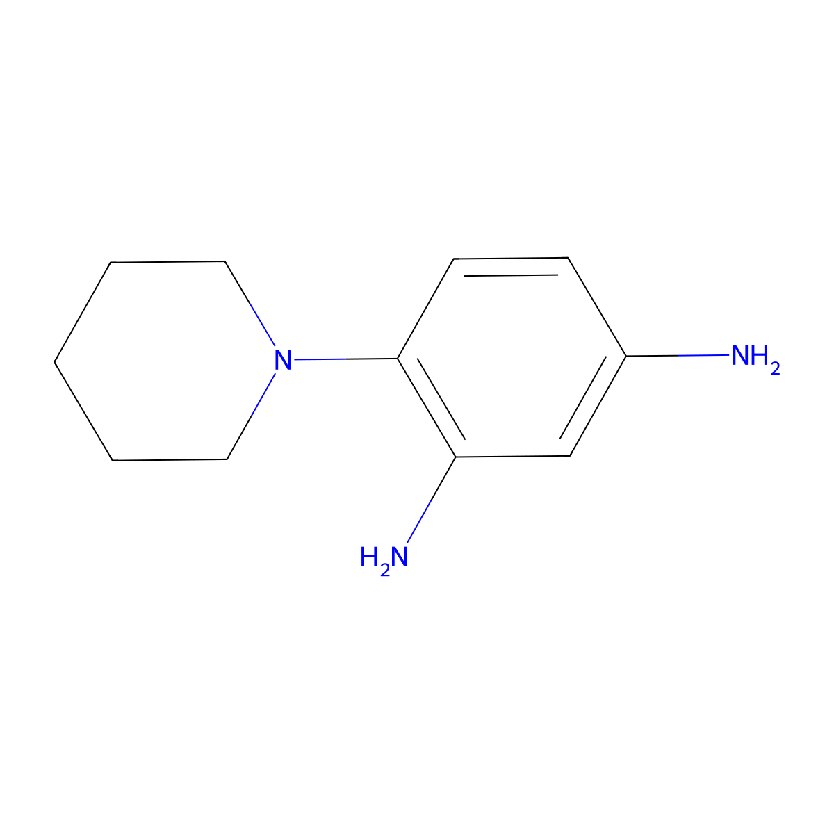 4-Piperidin-1-ylbenzene-1,3-diamine molecular structure, CAS 202279-42-3