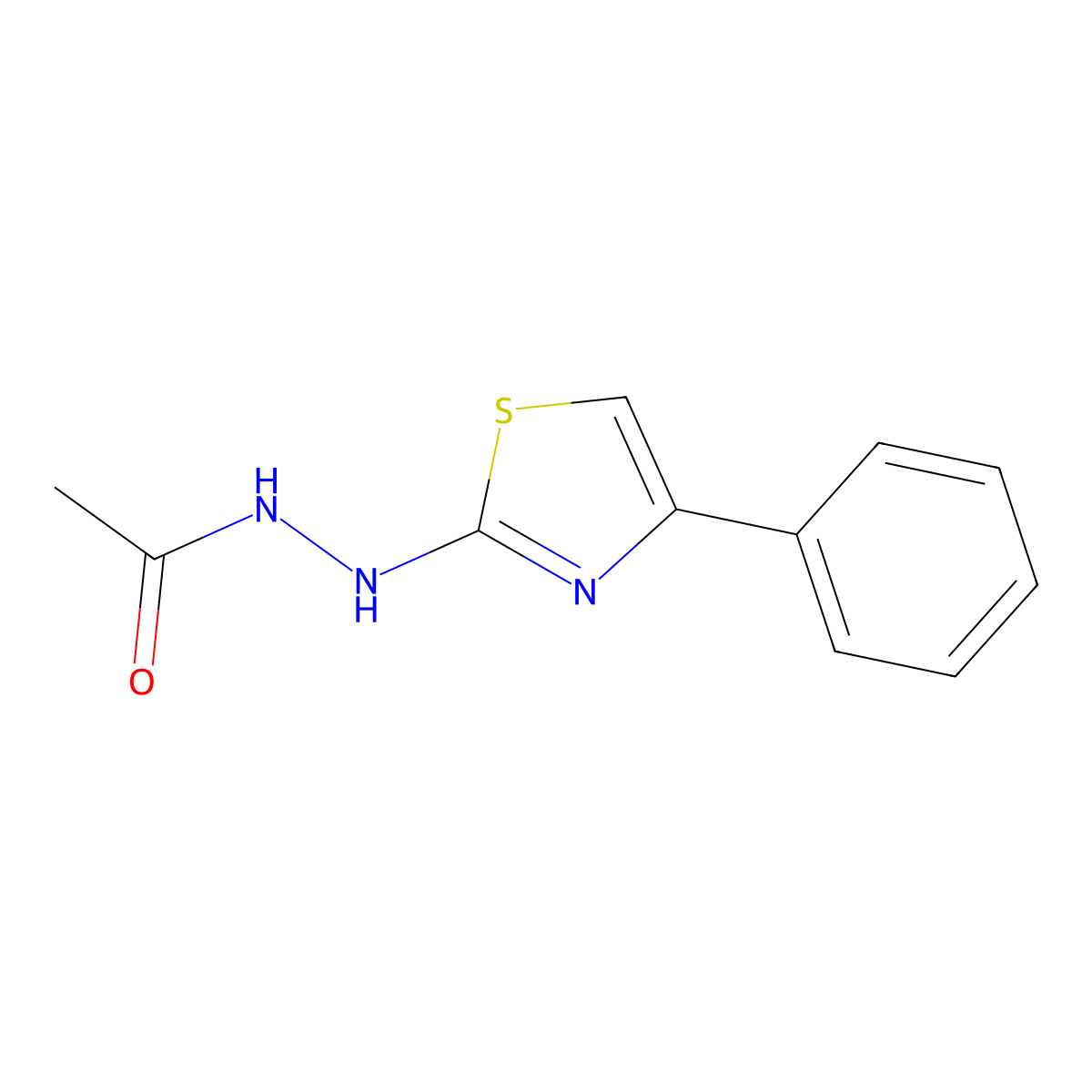 N'-(4-Phenyl-1,3-thiazol-2-yl)acetohydrazide molecular structure, CAS 20228-06-2