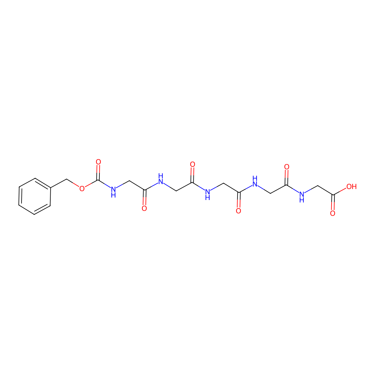 Z-Gly-Gly-Gly-Gly-Gly-OH molecular structure, CAS 20228-72-2