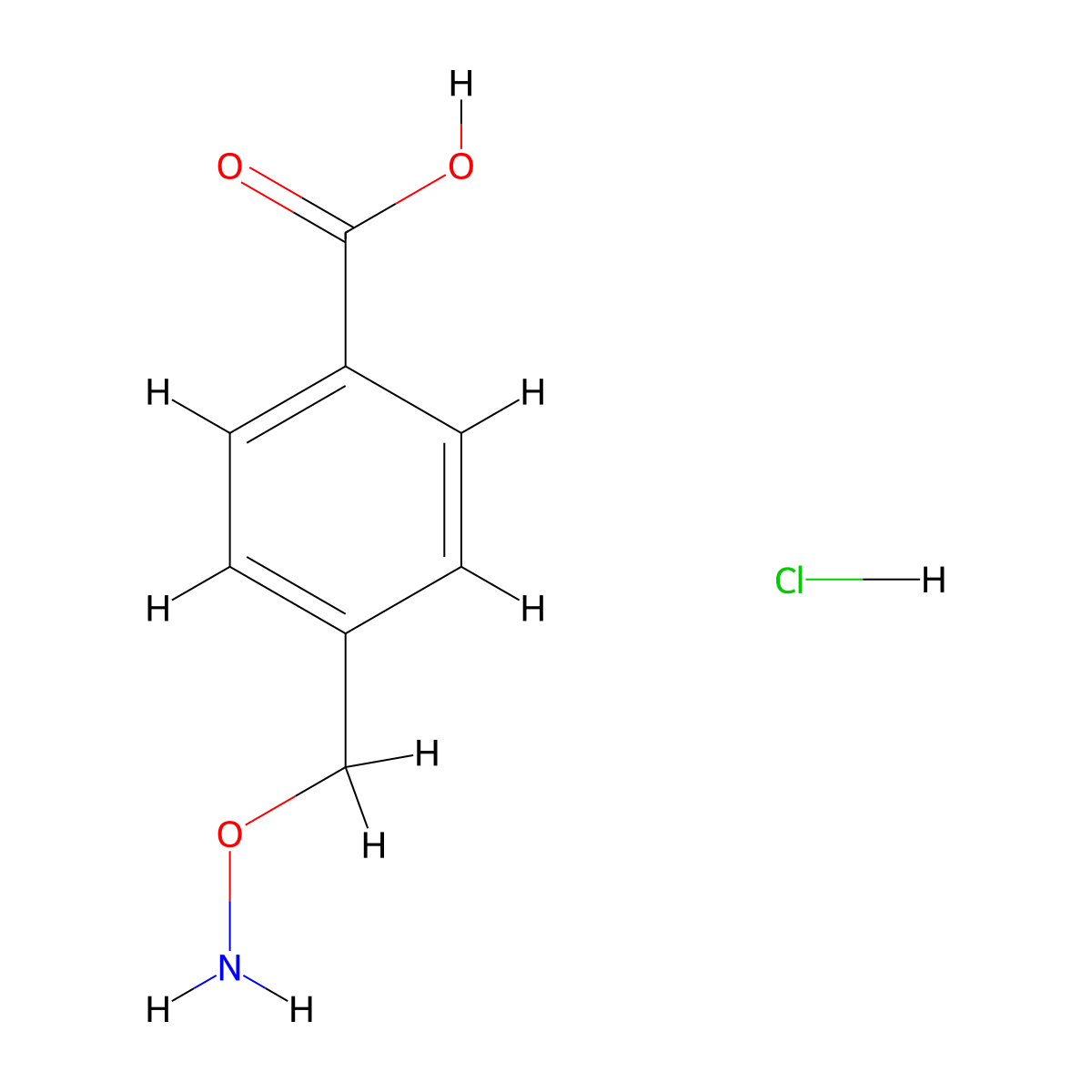 4-((Aminooxy)methyl)benzoic acid hydrochloride molecular structure, CAS 20228-85-7