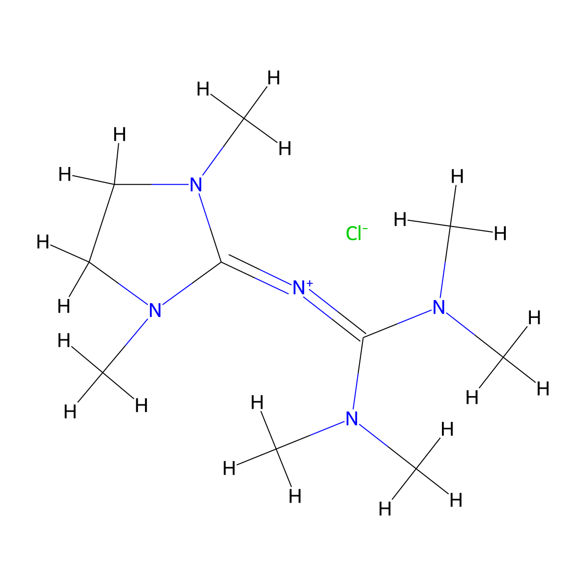 2-((Bis(dimethylamino)methylene)amino)-1,3-dimethyl-4,5-dihydro-1H-imidazol-3-ium chloride molecular structure, CAS 202282-59-5