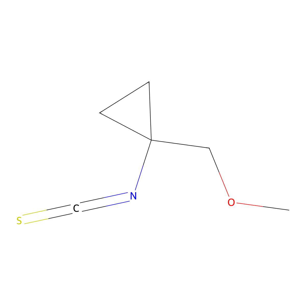1-Isothiocyanato-1-(methoxymethyl)cyclopropane molecular structure, CAS 2022849-64-3