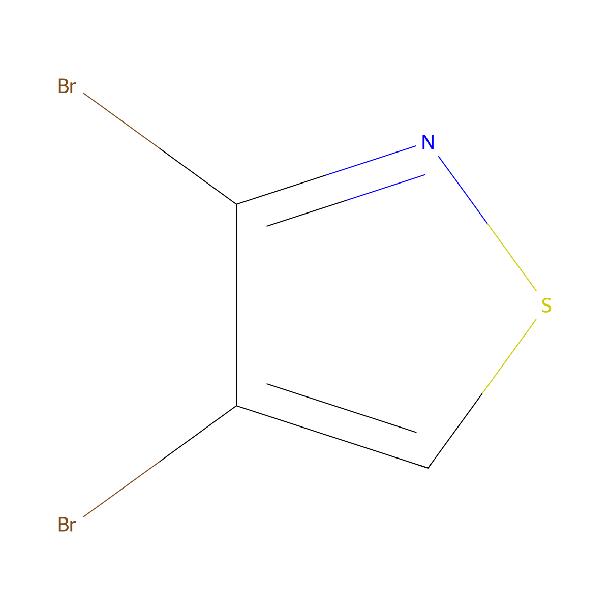 3,4-Dibromo-1,2-thiazole molecular structure, CAS 202287-53-4