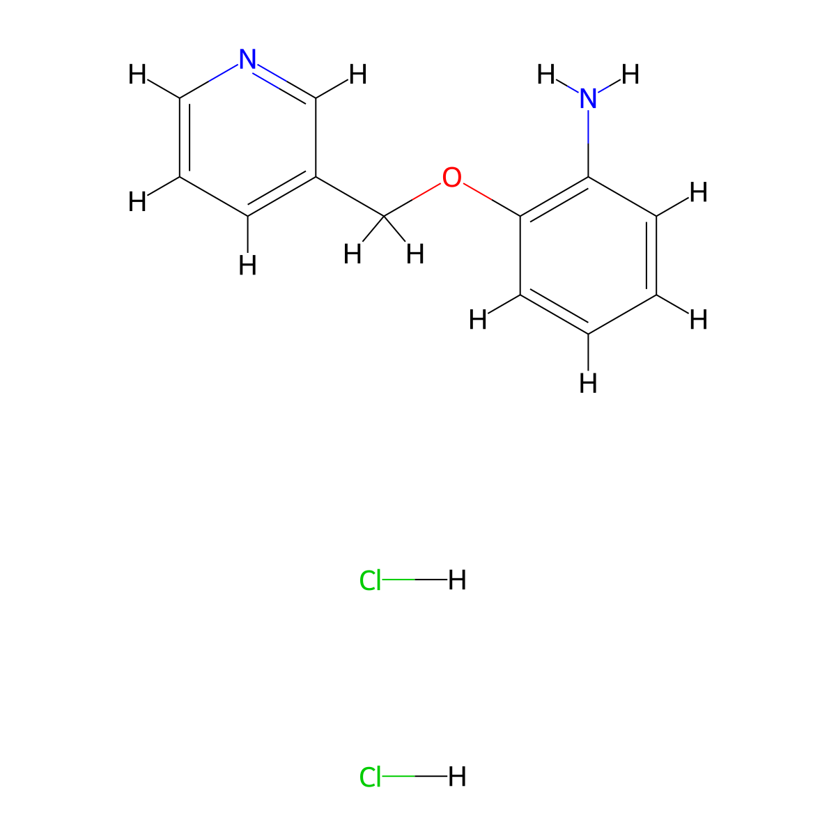 2-((Pyridin-3-yl)methoxy)aniline dihydrochloride molecular structure, CAS 202288-73-1