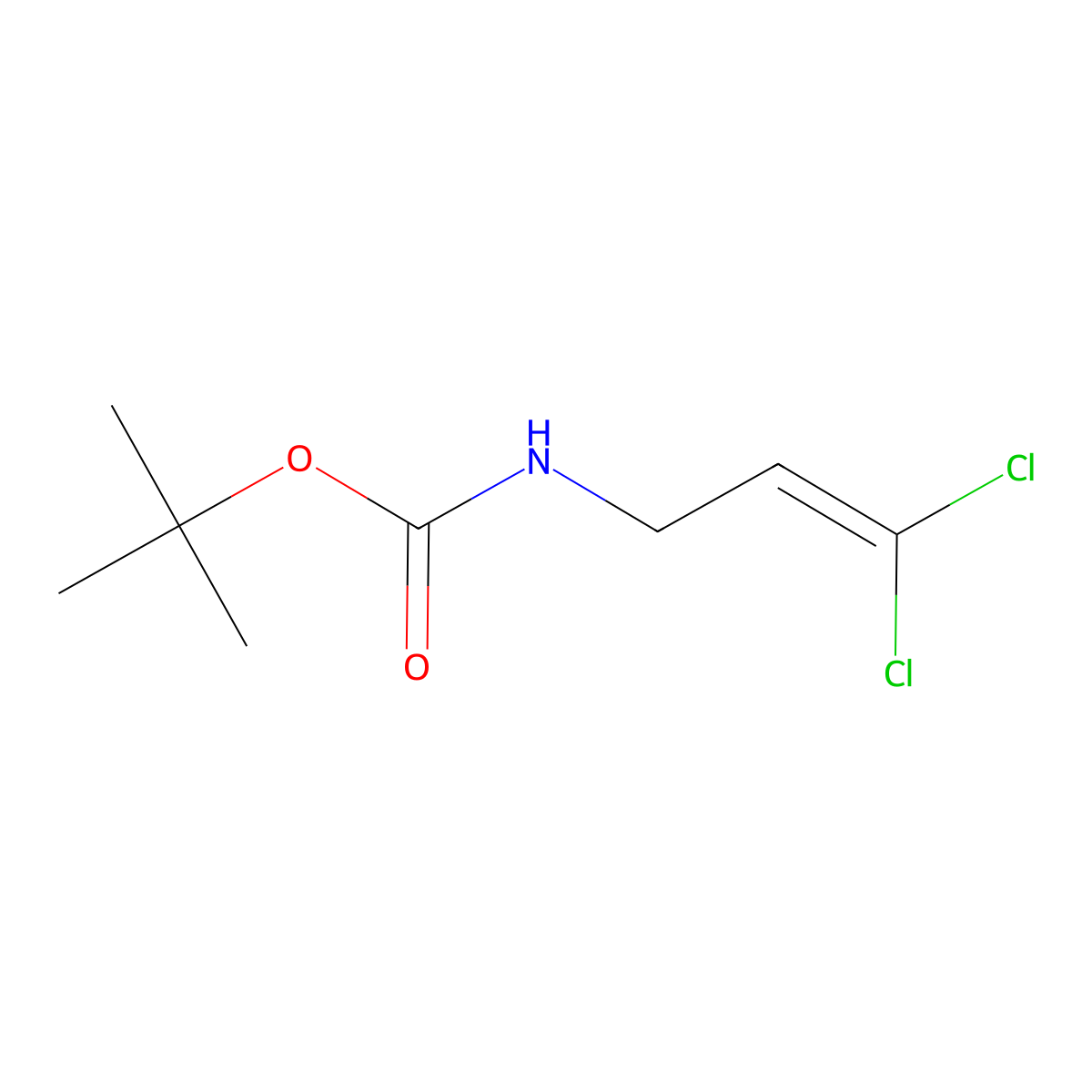 tert-butyl N-(3,3-dichloroprop-2-en-1-yl)carbamate molecular structure, CAS 2022885-53-4