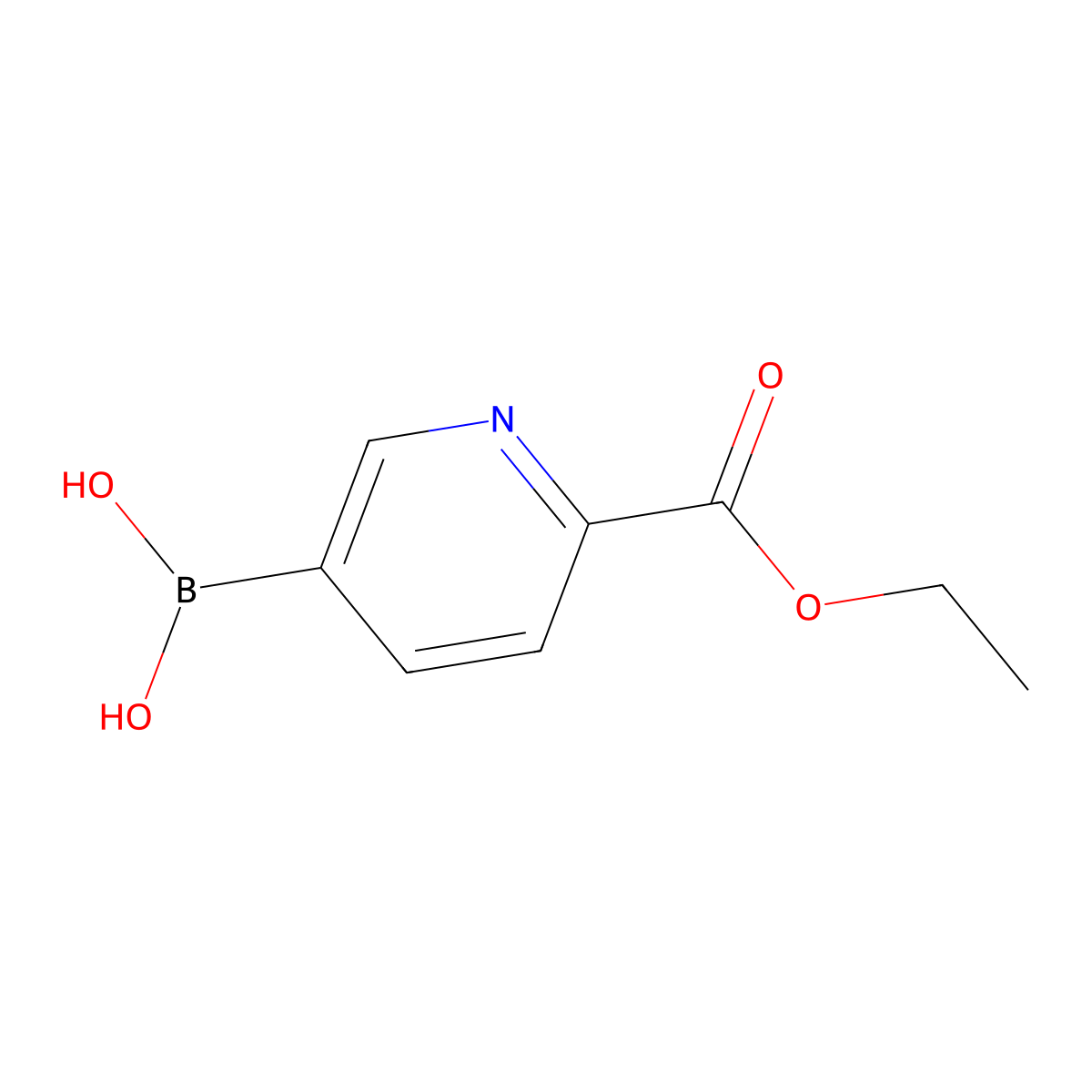 (6-(Ethoxycarbonyl)pyridin-3-yl)boronic acid molecular structure, CAS 2022984-53-6