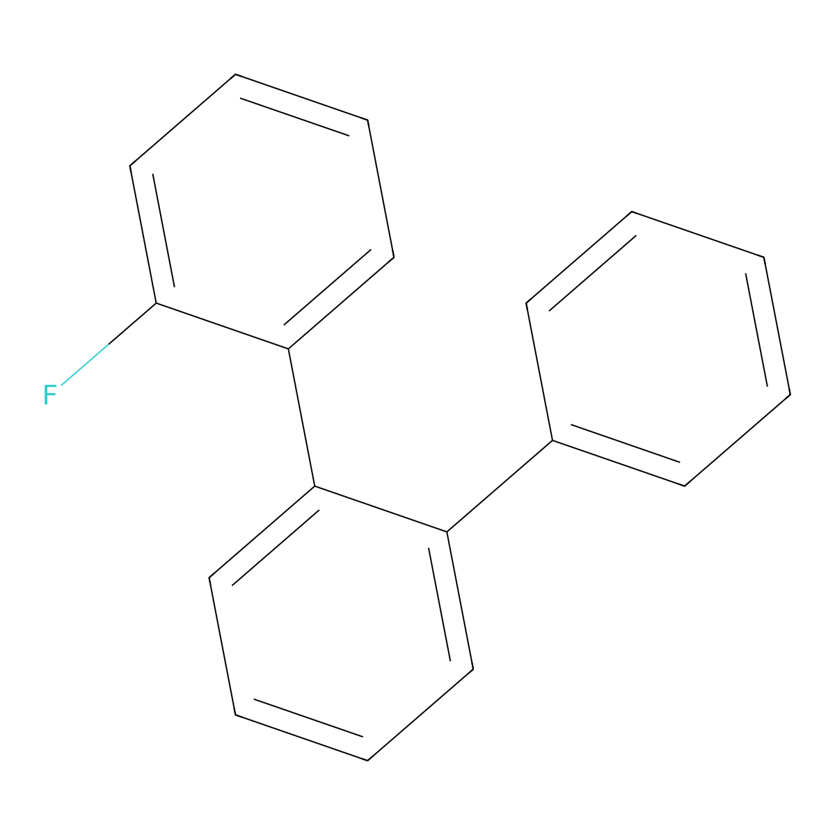 Fluoroterphenyl molecular structure, CAS 2023-38-3