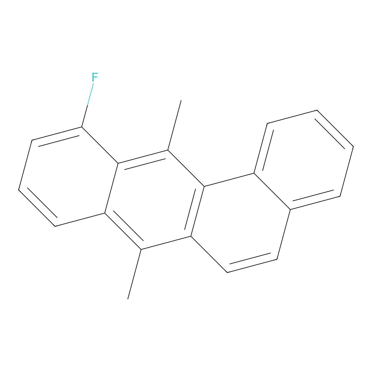 Benz(a)anthracene, 7,12-dimethyl-11-fluoro- molecular structure, CAS 2023-61-2