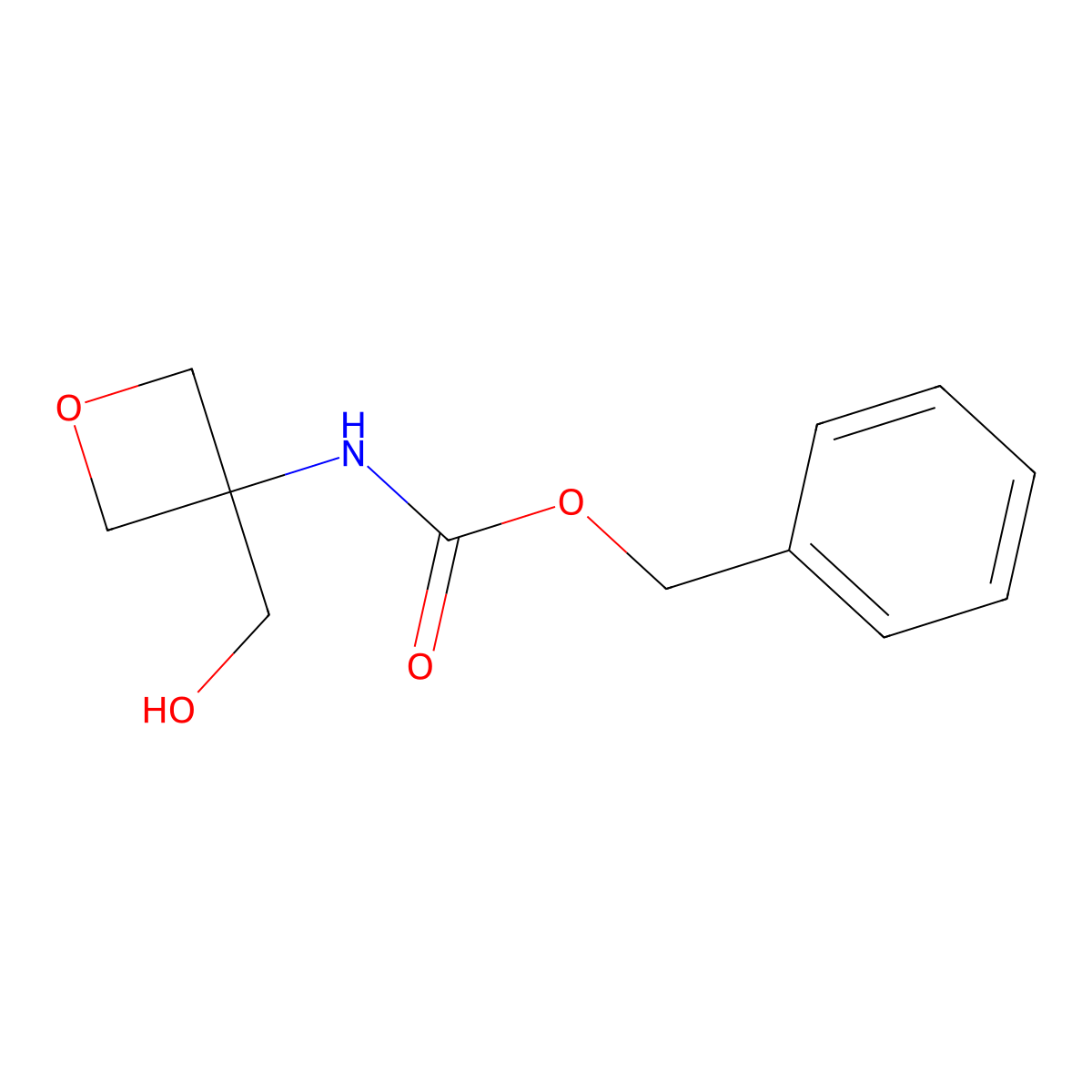 benzyl N-[3-(hydroxymethyl)oxetan-3-yl]carbamate molecular structure, CAS 2023006-73-5