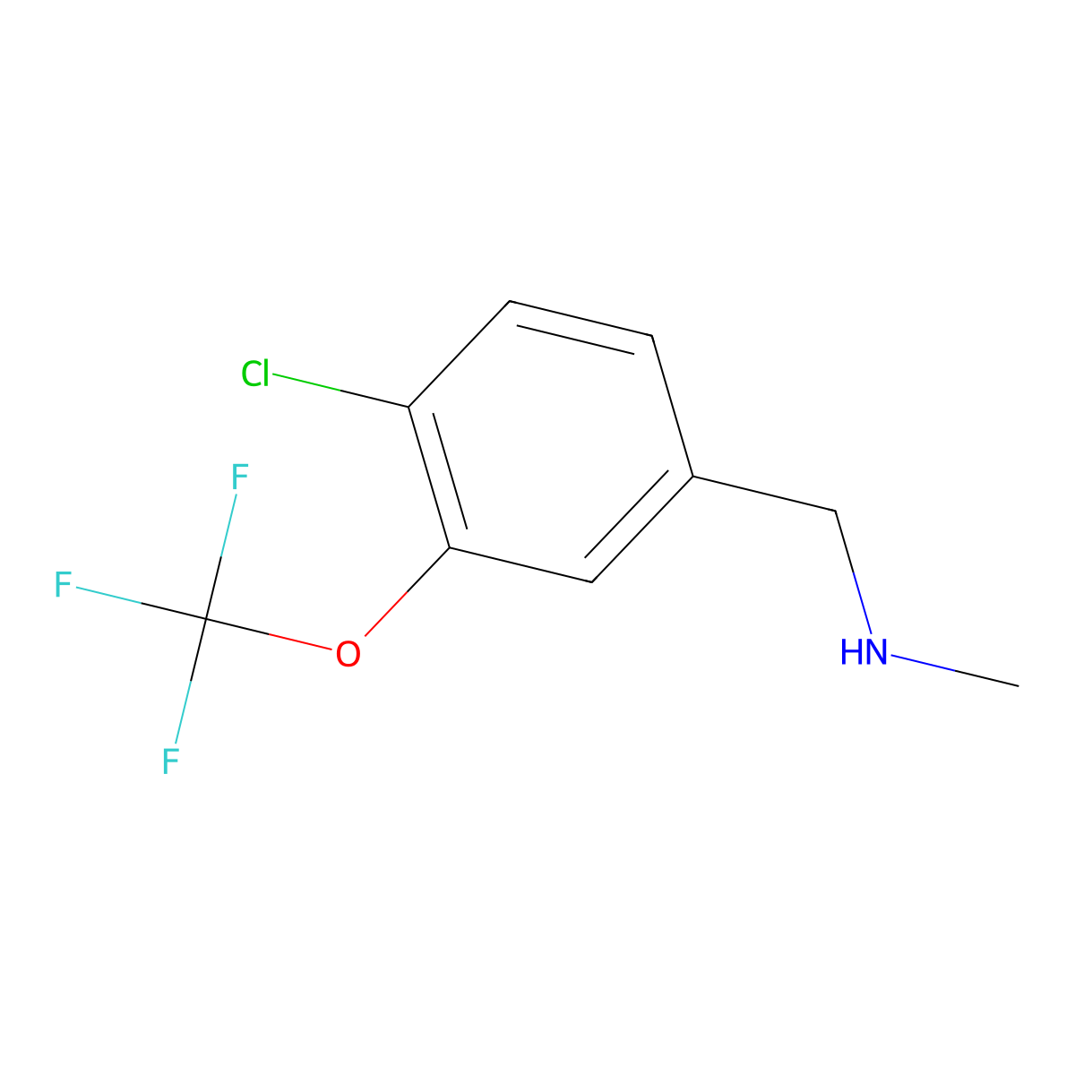 1-[4-Chloro-3-(trifluoromethoxy)phenyl]-N-methyl-methanamine molecular structure, CAS 2023028-79-5