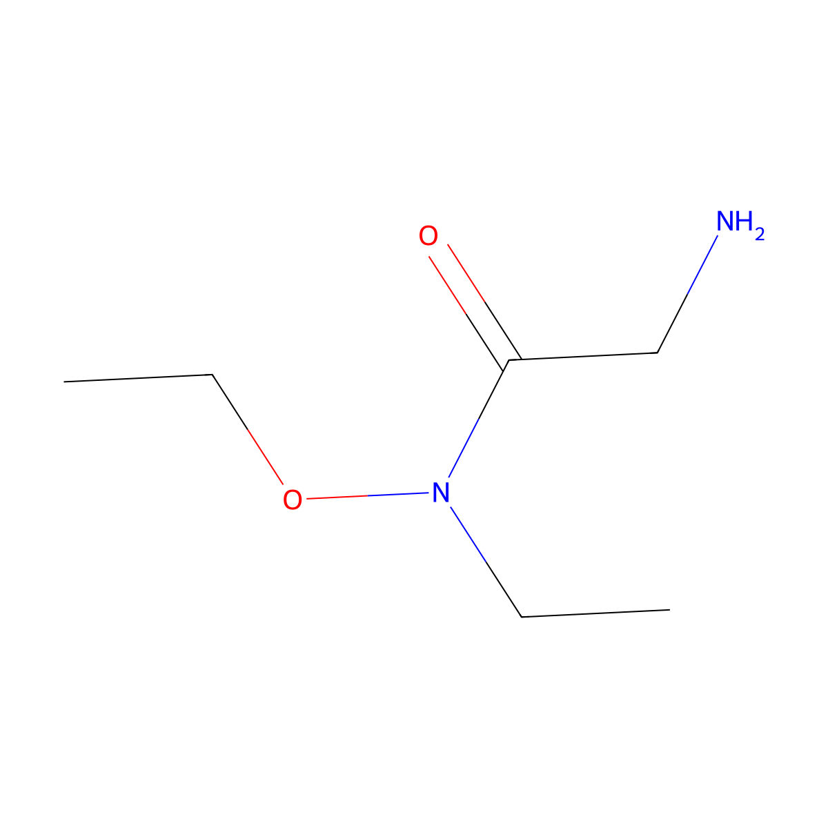 2-Amino-N-ethoxy-N-ethylacetamide molecular structure, CAS 2023154-48-3