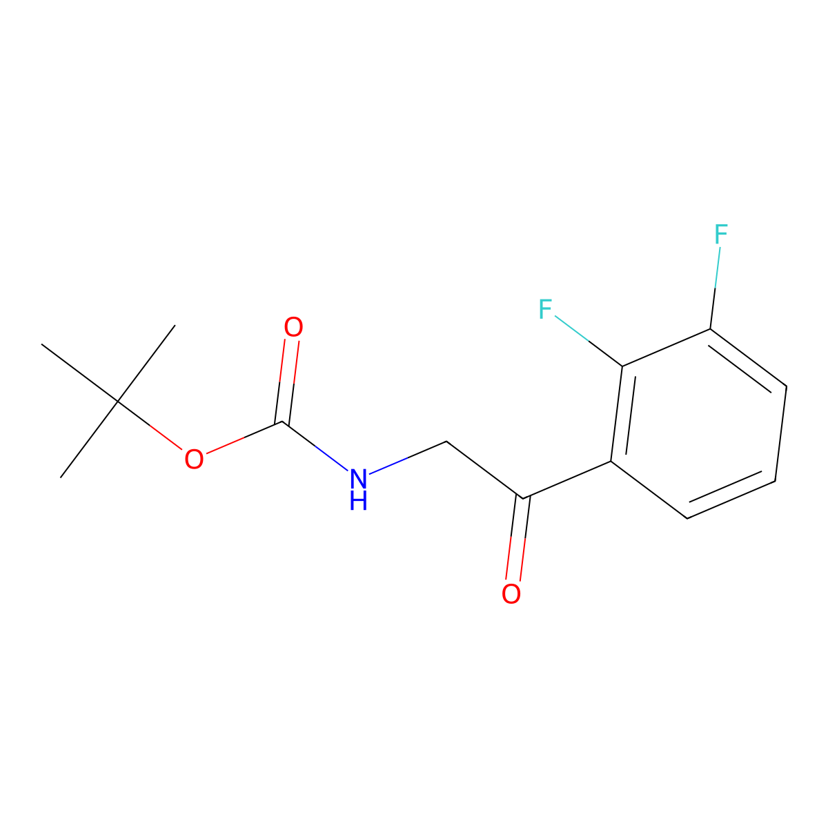 tert-butyl N-[2-(2,3-difluorophenyl)-2-oxoethyl]carbamate molecular structure, CAS 2023171-27-7