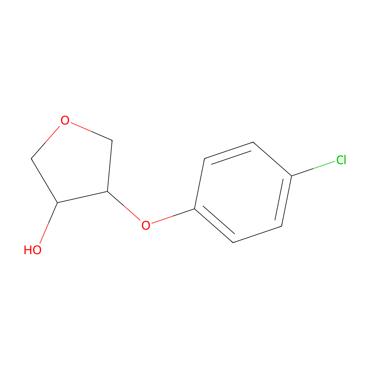 (3R,4R)-4-(4-chlorophenoxy)oxolan-3-ol molecular structure, CAS 2023179-75-9