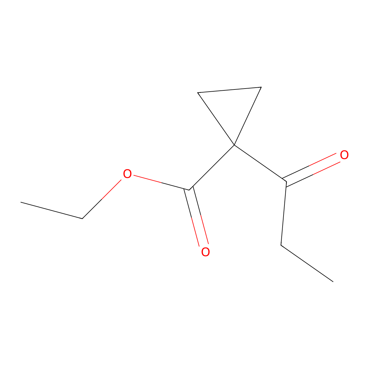 Ethyl 1-propanoylcyclopropane-1-carboxylate molecular structure, CAS 202333-57-1