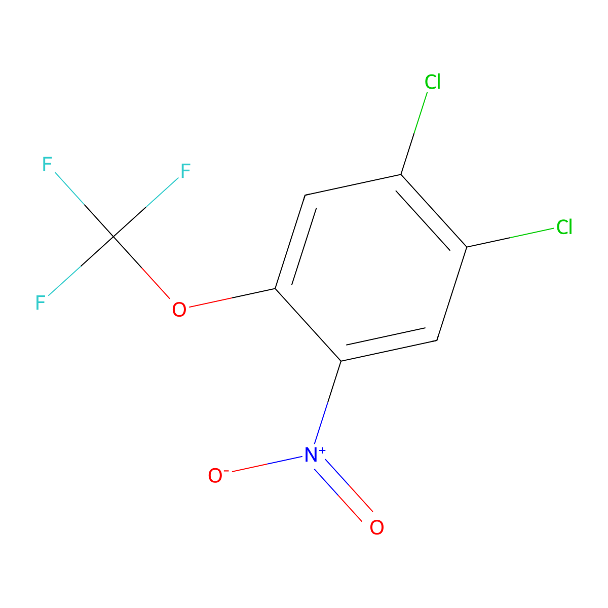 1,2-Dichloro-4-nitro-5-(trifluoromethoxy)benzene molecular structure, CAS 202335-70-4