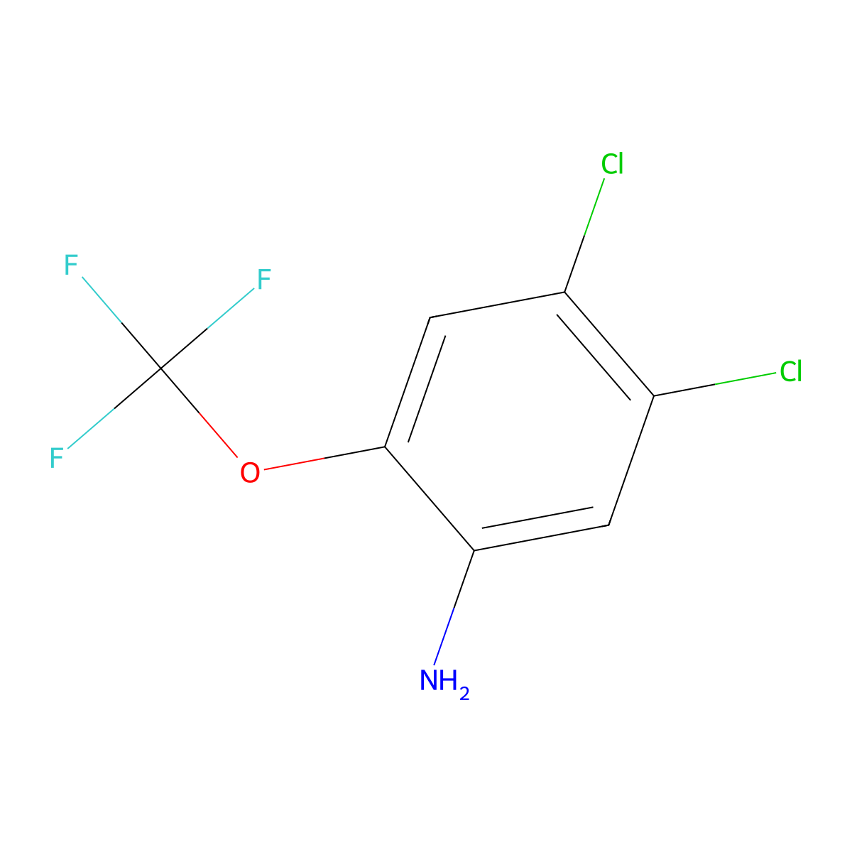 4,5-Dichloro-2-(trifluoromethoxy)benzenamine molecular structure, CAS 202335-72-6
