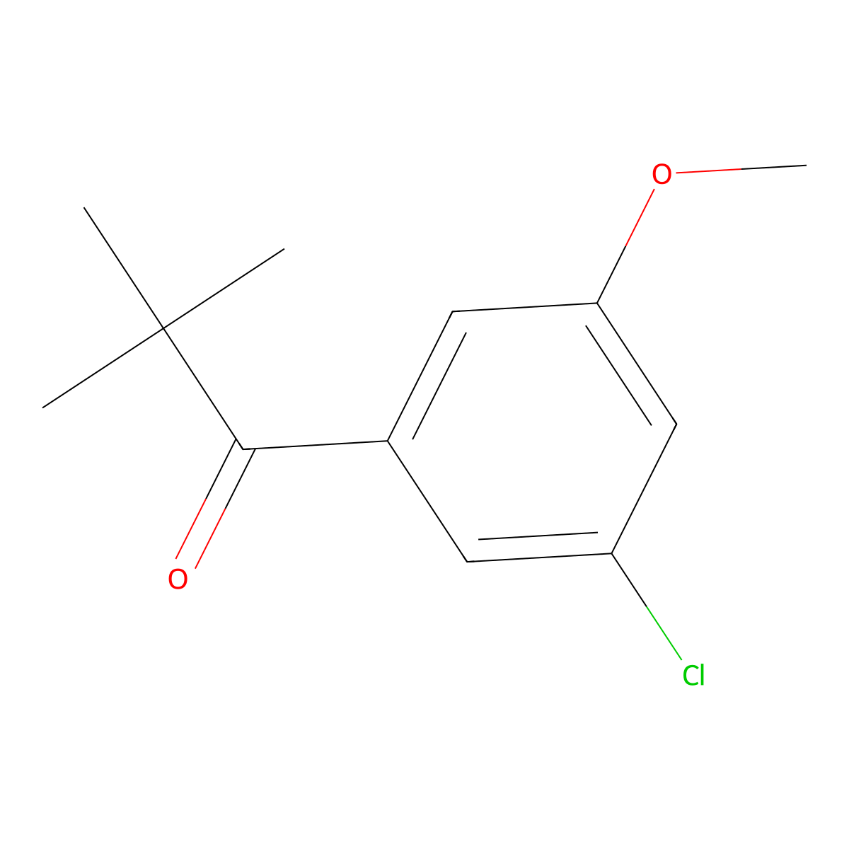 1-(3-Chloro-5-methoxyphenyl)-2,2-dimethyl-1-propanone molecular structure, CAS 2023400-31-7