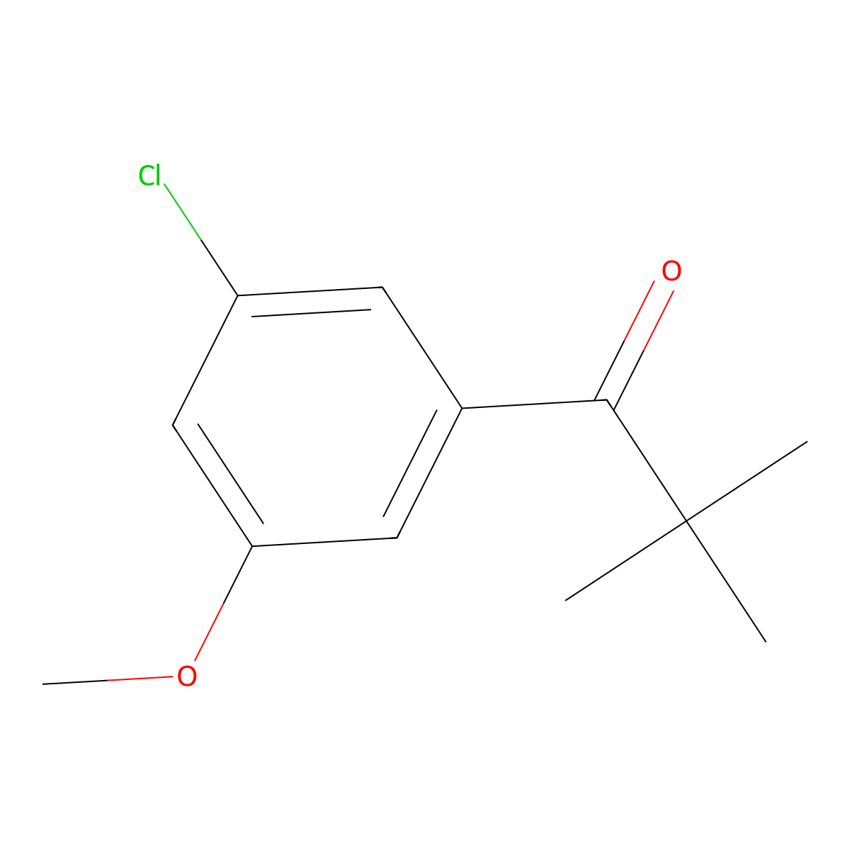 1-(3-Chloro-5-methoxyphenyl)-2,2-dimethyl-1-propanone molecular structure, CAS 2023400-31-7